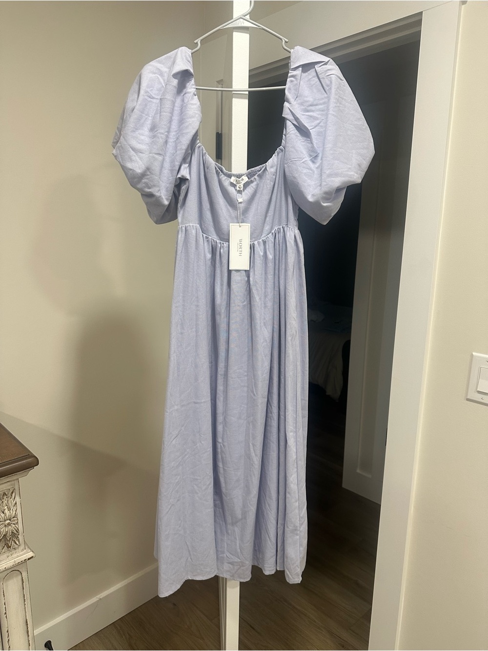 Worth Collective Hampton Midi Dress Dusty Blue
